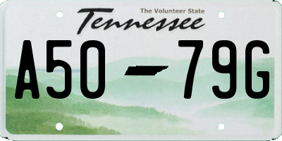 TN license plate A5079G
