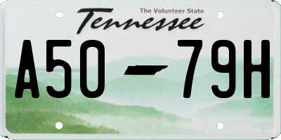 TN license plate A5079H