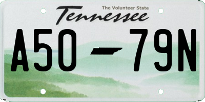 TN license plate A5079N