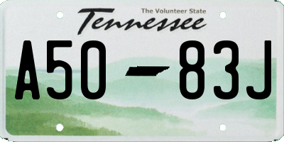 TN license plate A5083J