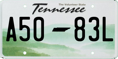 TN license plate A5083L