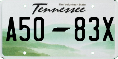 TN license plate A5083X