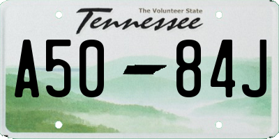 TN license plate A5084J