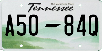TN license plate A5084Q