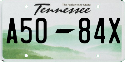 TN license plate A5084X