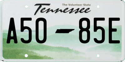 TN license plate A5085E