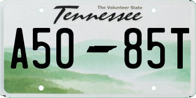 TN license plate A5085T