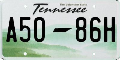 TN license plate A5086H