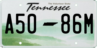 TN license plate A5086M