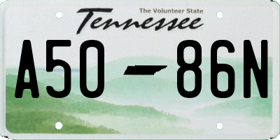 TN license plate A5086N