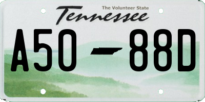 TN license plate A5088D