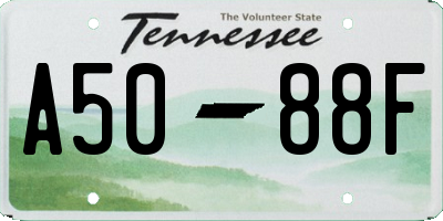 TN license plate A5088F