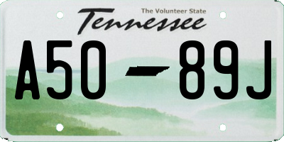 TN license plate A5089J