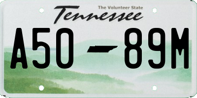 TN license plate A5089M