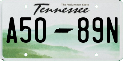 TN license plate A5089N