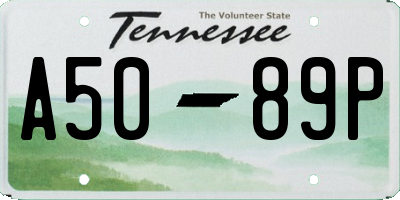 TN license plate A5089P