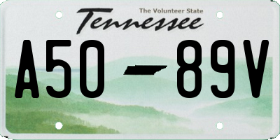 TN license plate A5089V