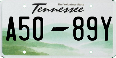 TN license plate A5089Y
