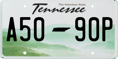 TN license plate A5090P