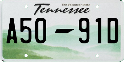 TN license plate A5091D