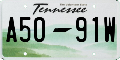 TN license plate A5091W