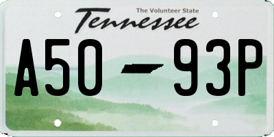 TN license plate A5093P