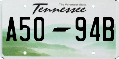 TN license plate A5094B