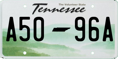 TN license plate A5096A