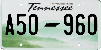 TN license plate A5096O