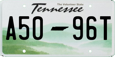 TN license plate A5096T