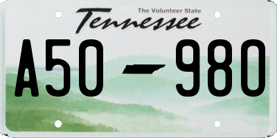 TN license plate A5098O