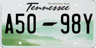 TN license plate A5098Y