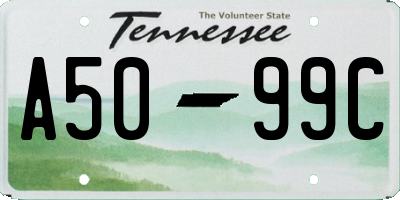 TN license plate A5099C