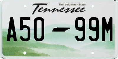TN license plate A5099M