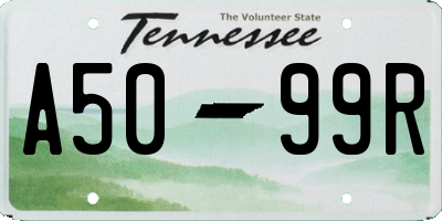 TN license plate A5099R