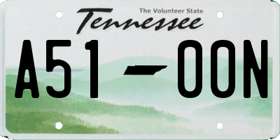 TN license plate A5100N