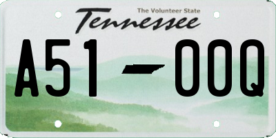 TN license plate A5100Q