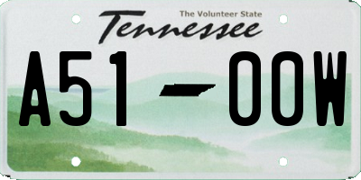 TN license plate A5100W