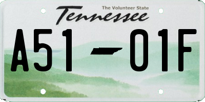 TN license plate A5101F