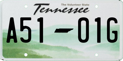 TN license plate A5101G