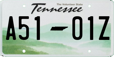 TN license plate A5101Z