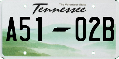 TN license plate A5102B