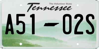 TN license plate A5102S