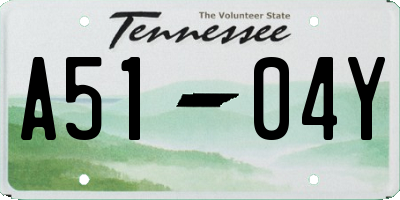 TN license plate A5104Y