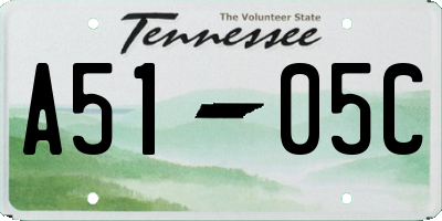 TN license plate A5105C