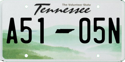 TN license plate A5105N