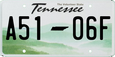 TN license plate A5106F