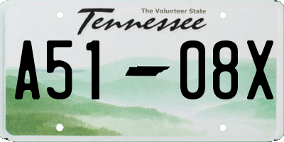 TN license plate A5108X