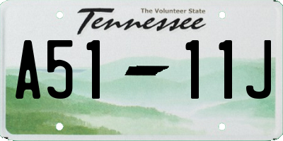 TN license plate A5111J