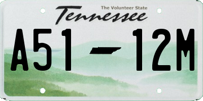 TN license plate A5112M